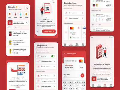 Smart vending App - Concept UI 🥤 app card clean concept design illustration simple smart ui vending