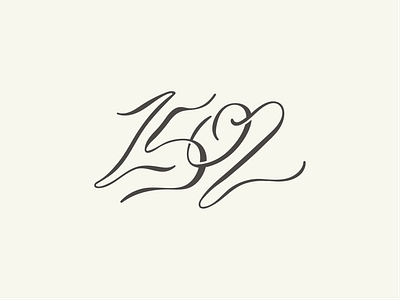 1502 branding custom type logo numbers typography