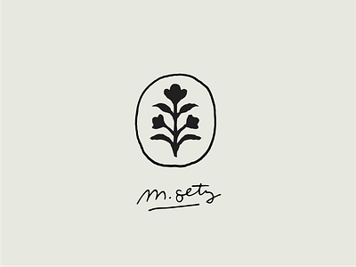 m. getz branding illustration logo typography
