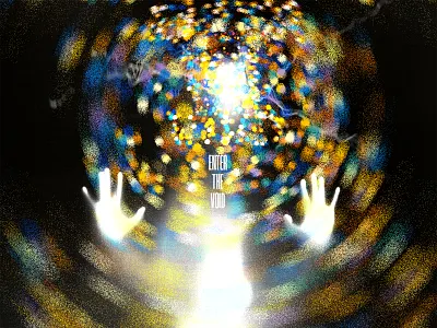 enter the void contemporary digital art graphic design vivid dream