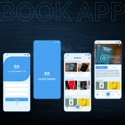 Book App app book book app design graphic design mobile app ui xd