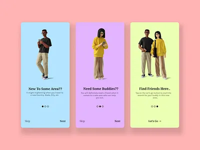 Daily UI 23 - Onboarding Challenge app design ui