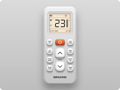 Skeuomorphic AC Remote design remote sketch skeuomorphic skeuomorphism ui