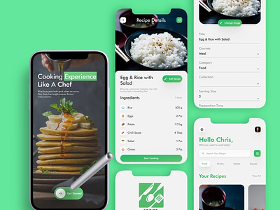 Uniquely Designed Recipe Management App appdesign design foodapp ui ux