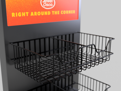 Entrance new stand sneak peak 3d 3d modeling advertising basket cad concept display experience design fusion 360 grocery store kiosk marketing physical design product design rendering retail screen shopping