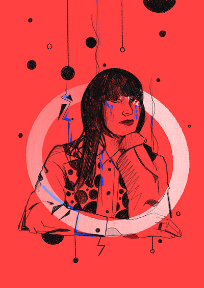 Karen O character illustrated portrait illustration illustrator indie karen o music people portrait portrait illustration portrait illustrator procreate rocknroll yeah yeah yeahs