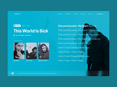 Hooplay.io - Player Track Detail 1 app artist artist page blue artist page clean concept design iweb player concept music music app music app ui music artist music artist app music player music player concept player ui web music app web music player web player