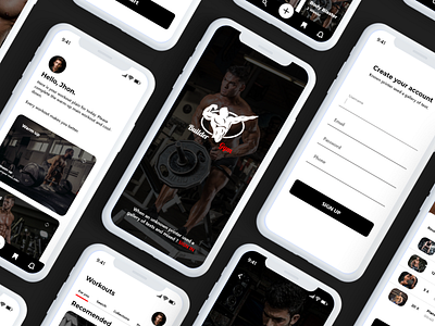 Gym App Design app design banner banner design design graphic design gym app design social media banner