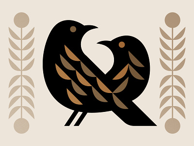 Mockingbirds animals aviary bird feathers icon illustration illustrator laurel logo mockingbird nature plants symbol tennessee the south tn