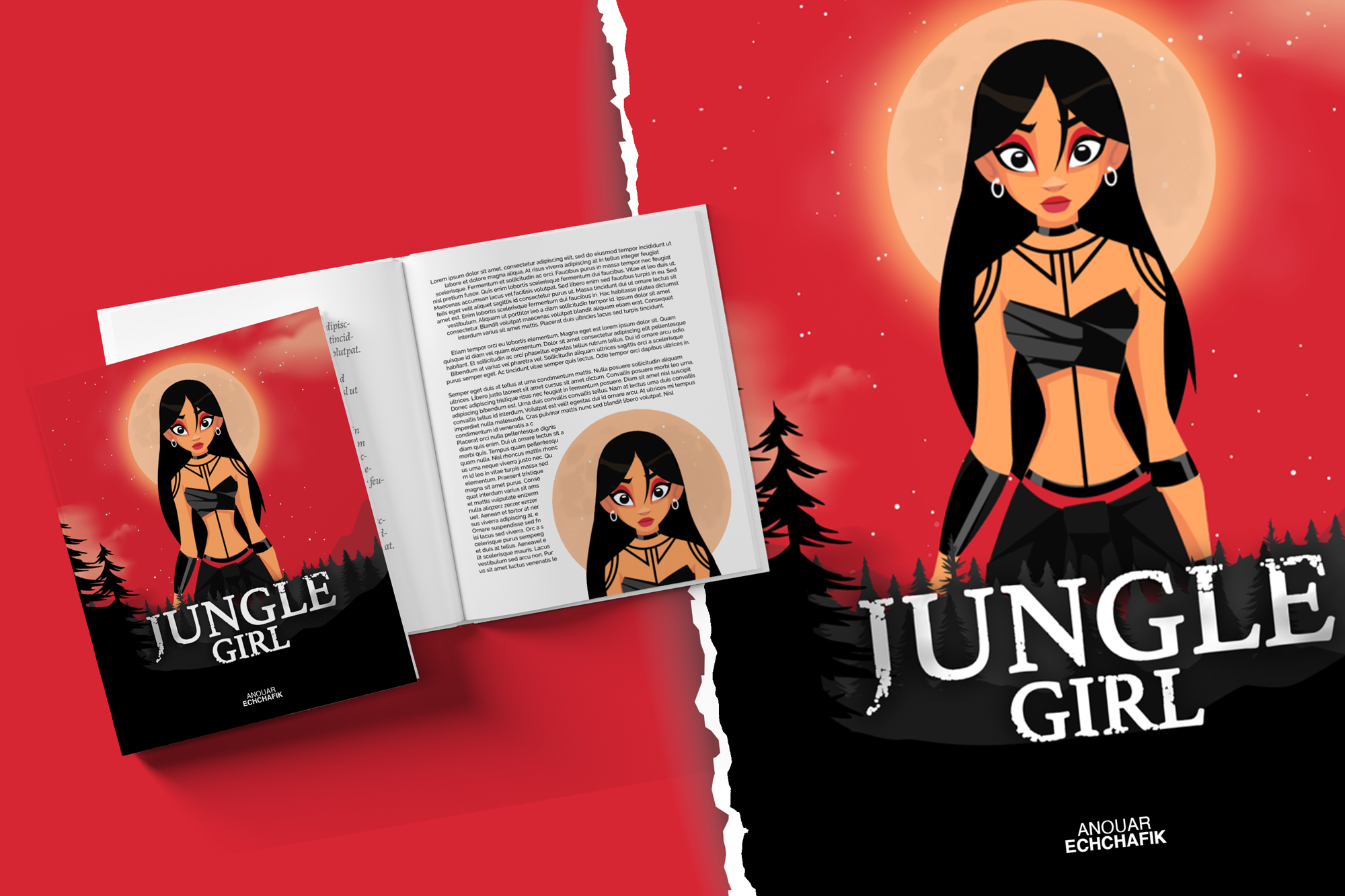 Jungle Girl anouarechchafik casablanca coverbook coverdesign creativedesign creativeidea design designer essaouira girl graphic design illustration illustrations junglegirl marrakech morocco