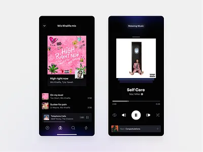 Music player album blockchain branding chill crypto favorite list mix music pause play player random reflection repeat save spotify track voice widget