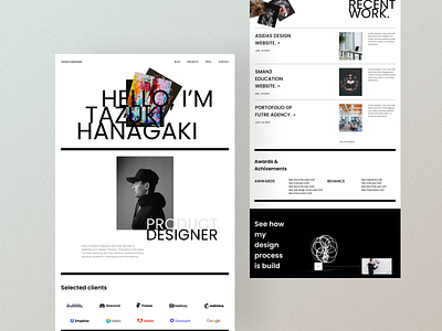 Personal Website Landing Page agency branding clean ui creative homepage landing page minimal personal personal portofolio personal website portofolio portofolio page portofolio site portofolio website typography ui uidesign uiux ux web design
