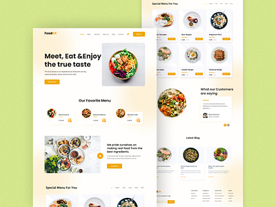 Restaurent Landing Page best food food app food cooking food delivery service food landing page food order healthy restaurant website restaurants trendy uiux webdesign website design