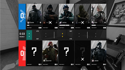 R6S / Score table Redesign app design gameing games graphic design minimal motion graphics pc play r6s shooter ui ux