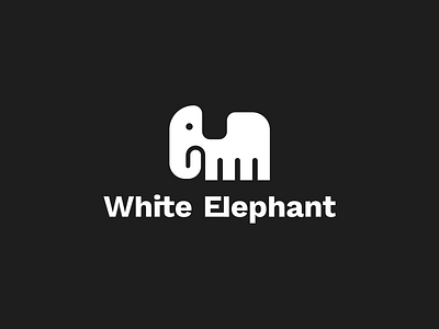 White elephant africa animal brand branding design elegant elephant geometry illustration logo logotype mark minimalism minimalistic modern sign vector wild