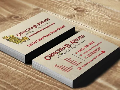 Carniceria El Amigazo branding business cards print