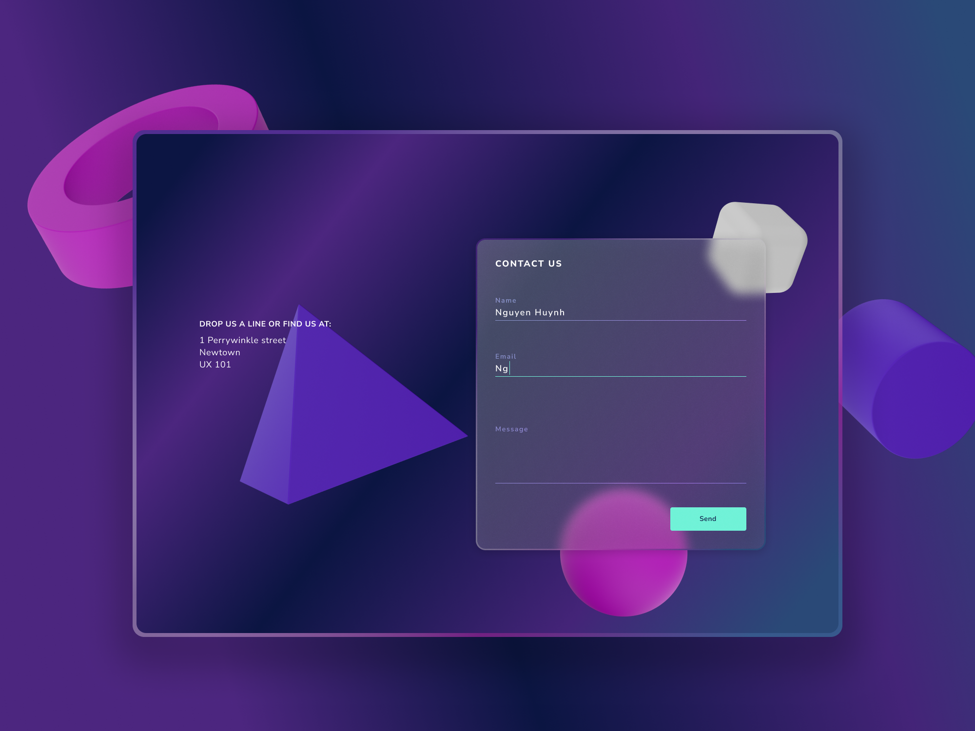Example of Web design concept - Contact page
