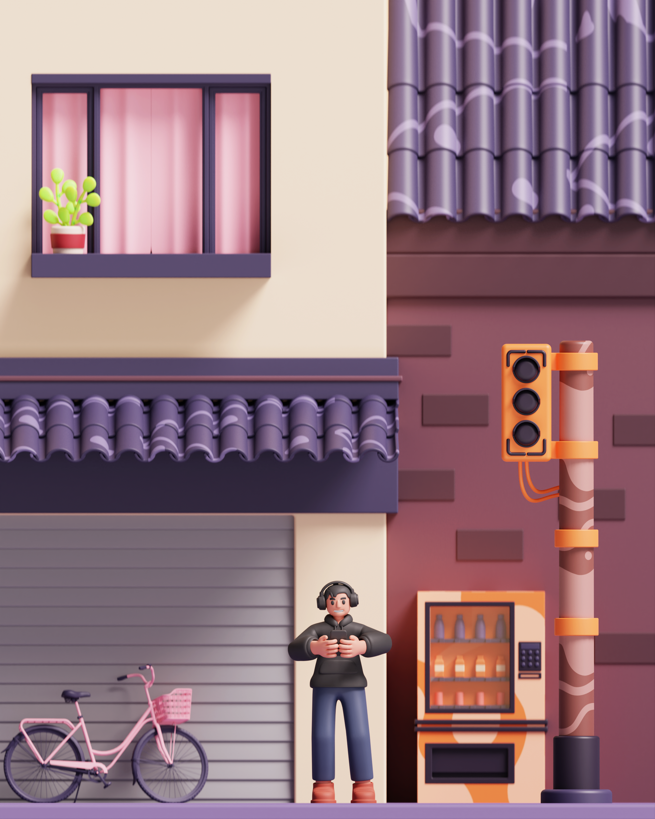 Example of Custom Stylized 3D Illustration