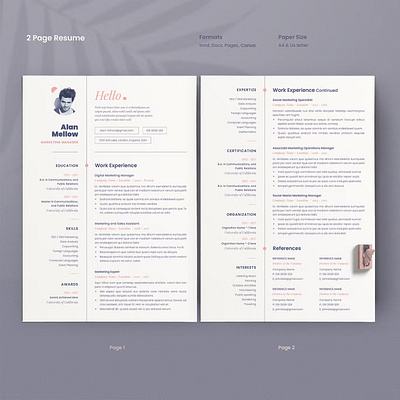 Free Resume Template Modern clean cover letter cv design cv template design graphic design illustration indesign job cover letter job cv motion graphics professional resume resume design resume minimalist resume template template modern ui uiux
