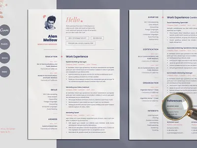 Free Resume Template Modern clean cover letter cv design cv template design illustration indesign job job cover letter job cv minimal professional resume resume design resume minimalist resume template template modern uiux