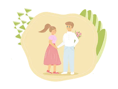 💕lovely couple💕 2dartist design graphic design illustration ui vector