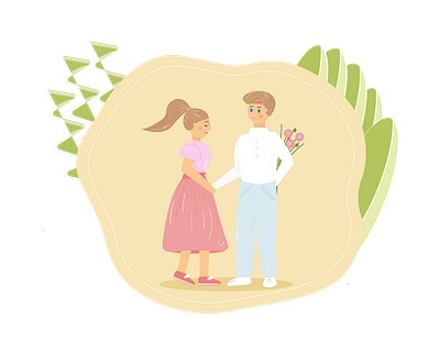 💕lovely couple💕 2dartist design graphic design illustration ui vector
