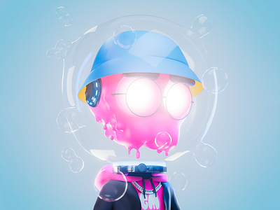 MoFeX × Bloobsy🔮 3d art blender bubblegum c4d cahracter cartoon cgi cute design graphic design illustration mofex motion graphics nft redshift render visualisation