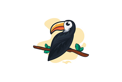 toucan- mascot logo brand identity branding design designer digital design digitalart graphic design illustration illustrator logo logo designer macot vector vectorart