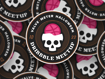 Dribbble Meetup Stickers 🏀🕷💀 agency black design dribbble dribbble meetup dribbblemeetups graphic design halloween halloween 2022 illustration illustrator indiana indianapolis logo marketing skull sticker texture typography vector