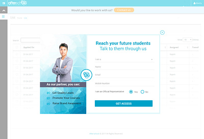 Popup for Afterschool website branding illustration ui ux design