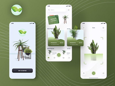 Plant Shop Mobile App branding daily ui challenge design gardens illustration logo mobile app plant mobile app plant shop plant shop app plant shop landing page planting plants ui ui design ui designer ux website