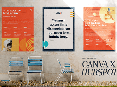 HubSpot Rebrand - Social Media, Digital Ads & more branding canva canva templates corporate identity design digital ads email newsletter design geometric pattern hubspot logo podcast cover social media ads design social media layouts