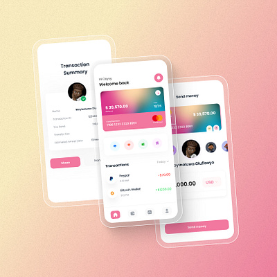 Fintech App app design minimal ui ux web