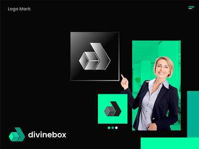 divinebox modern logo 3d box logo brand identity branding discover divinebox ecommerce gift delivery giftbox hexagon icon logo logo design logo mark logos symbol unused logo