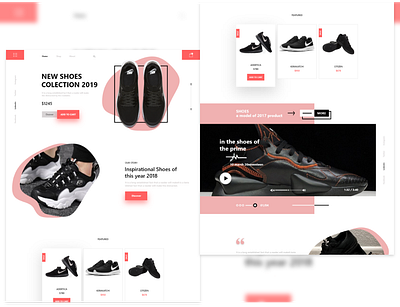 Shoes Landing Page Design banner graphic design htmlcss landing page landing page design shoes landing page design