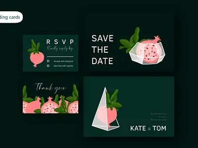 Wedding set dark design design elegant design event design fruits design graphic design invitation summer design wedding wedding design wedding set