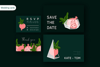 Wedding set dark design design elegant design event design fruits design graphic design invitation summer design wedding wedding design wedding set