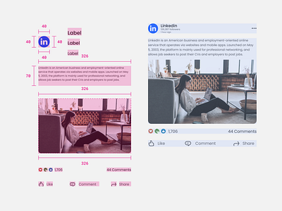 Atomic Design System | LinkedIn Post Component atomicdesign branding design linkedin typography ui ux