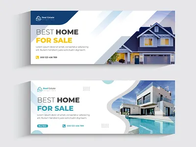 Facebook cover real estate template new unique design