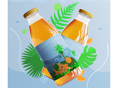 FANTAZMA adobe after effects adobe illustrator adobe photoshop beach branding citrus cute design graphic design green illustration lyme orange palm tree sea ship summer the best wave yellow