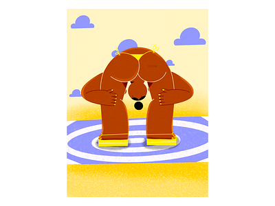 Beach stretching 🙆‍♂️ 2d 2d art 2d woman abstract black woman booty character art character design design flat illustration graphic design human illustration ipad pro people art procreate race friendly summer vibes yoga