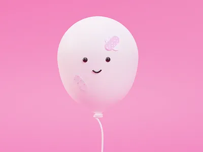Cute Balloon 3d animation art brand branding design graphic design illustration illustrator logo motion graphics ui ux vector