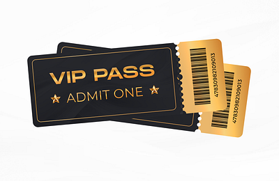 VIP Pass Ticket 3d app design branding design figma graphic design logo ticket ui ui design