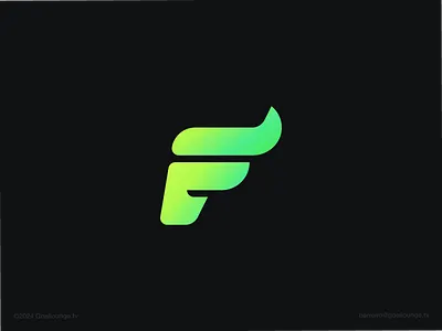 Funding Frontier — Logomark 01© branding claudio barreiro design goallounge tv lime green logo logomark logotype mint green money spring green trader trading