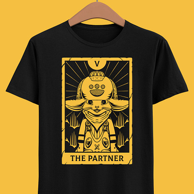 The Partner (Monster Hunter Wilds Unisex T-shirt) arkveld clothing brand gamer gaming lala barina mh mh wilds mhw mhwilds monster hunter monster hunter wilds monster hunter world palico palicoes shirt t shirt tarot card tee video game video games