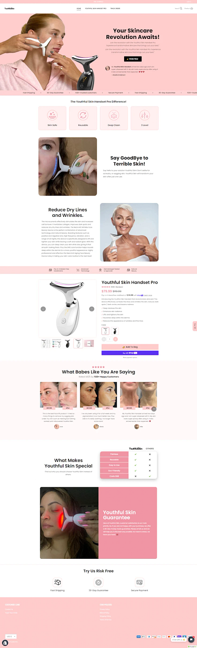 Shopify One Product Dropshipping Store Home Page design design landing page landing page design shopify shopify dropshipping shopify landing page shopify product page shopify store web design