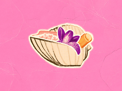 Donga Punch bar cocktail conch design drawing drink illustration tiki tropical