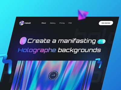 Holographe UI design 😎 3d app design apps design designers figma following landing page design landing pages product design top designs trending trendy typography ui uidesign uiux ux uxdesign web design