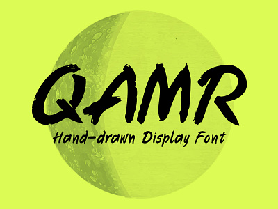 Qamr hand-drawn font typeface