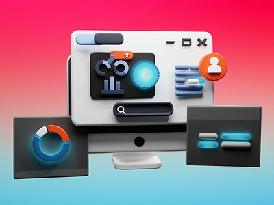 Ethereum Statistic Website 3D 3d animation app blender branding design graphic design illustration logo motion graphics ui